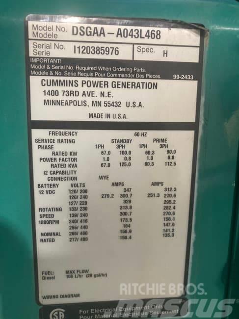 Cummins 105kW Diesel generatoren
