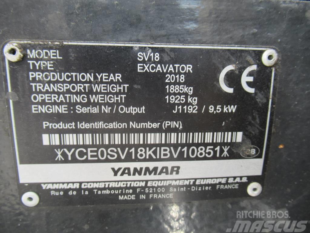 Yanmar SV 18 Minigraafmachines < 7t