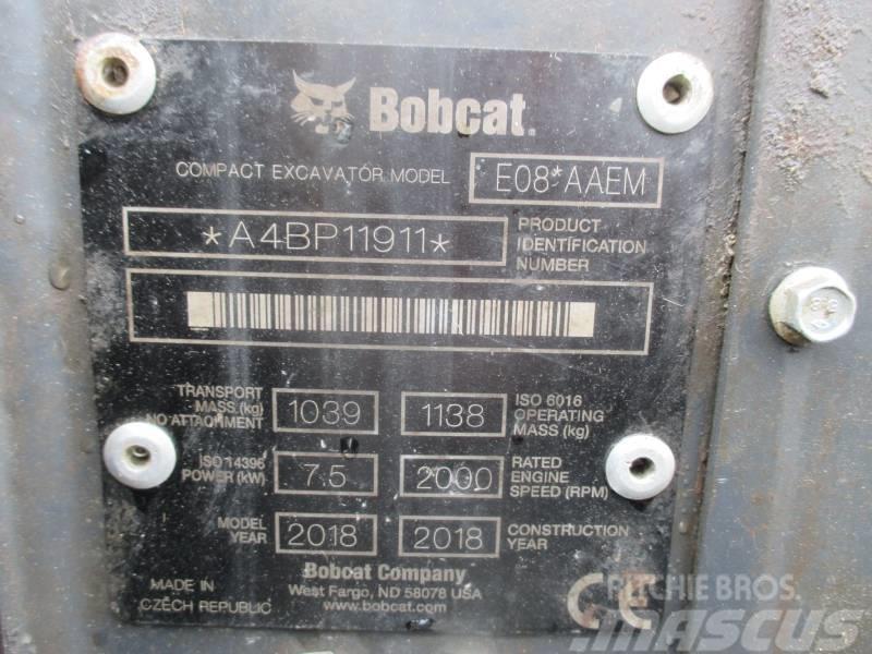 Bobcat E 08 Minigraafmachines < 7t