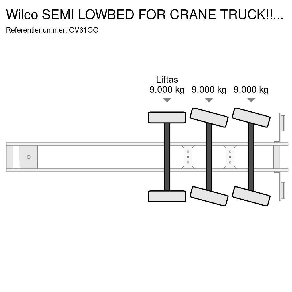 Wilco SEMI LOWBED FOR CRANE TRUCK!!2x steering axle Diepladers