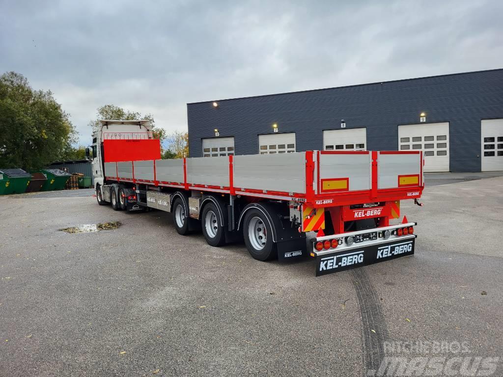 Kel-Berg D530V Åpen trailer Delbelastning 27 tonn Vlakke laadvloeren