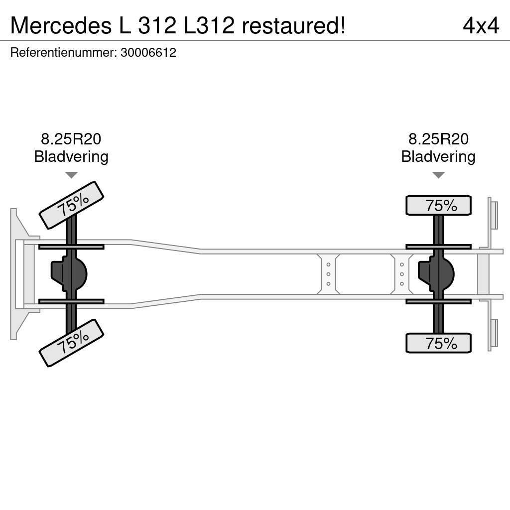 Mercedes-Benz L 312 L312 restaured! Chassis met cabine