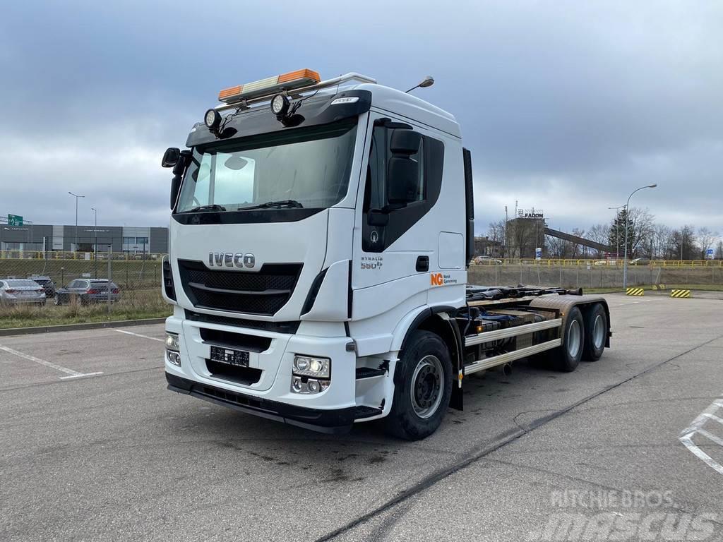 Iveco STRALIS 560 6X4 EURO 5 + HOOKLIFT HIAB Vrachtwagen met containersysteem