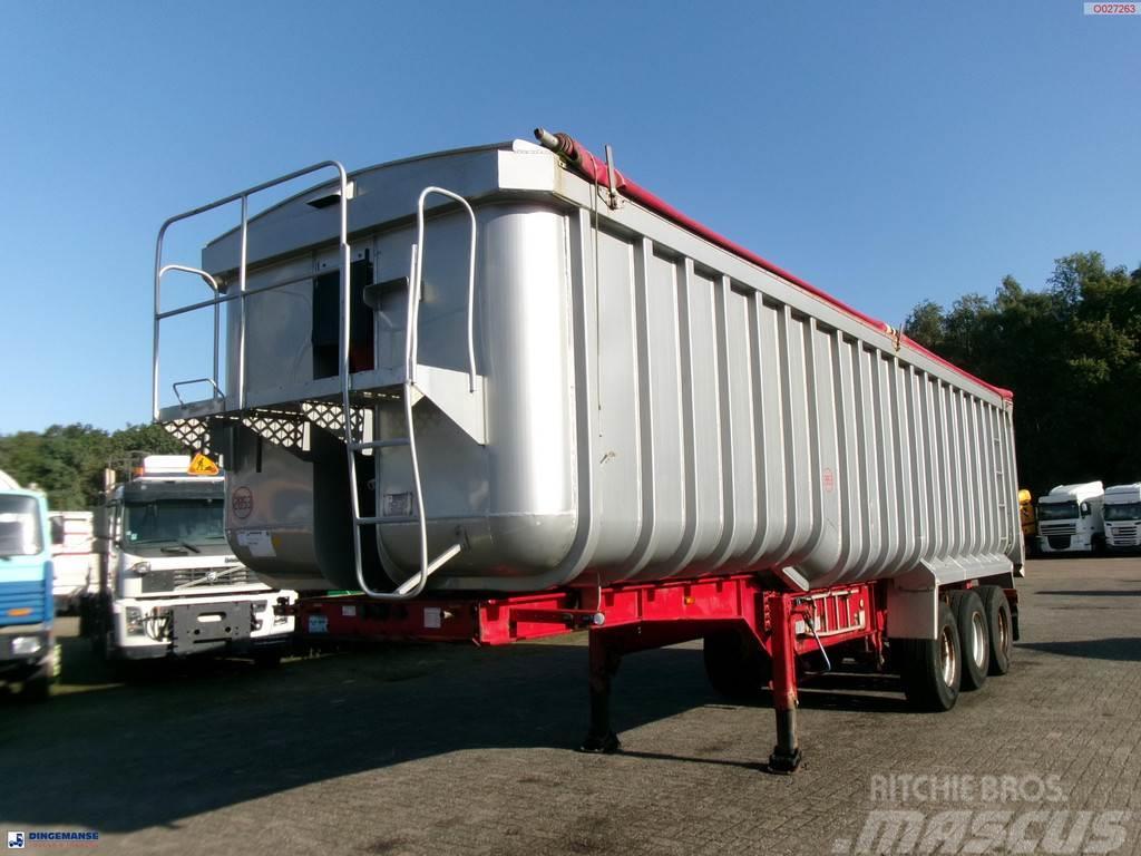 Montracon Tipper trailer alu 50.5 m3 + tarpaulin Kippers