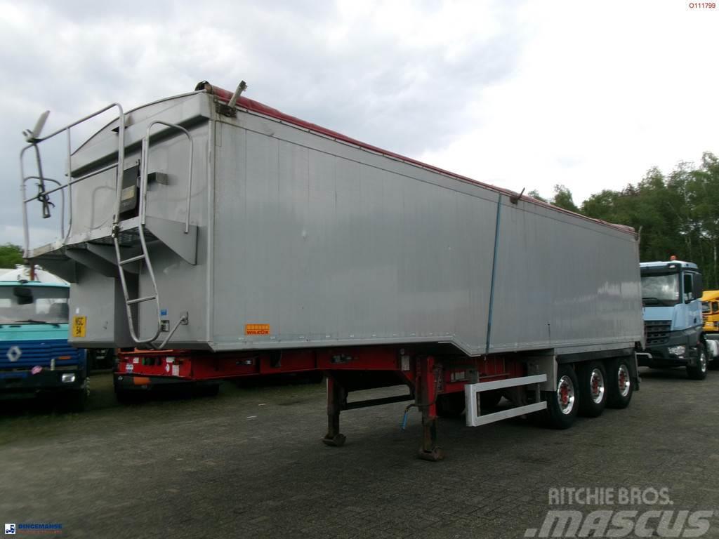 Wilcox Tipper trailer alu 52 m3 + tarpaulin Kippers