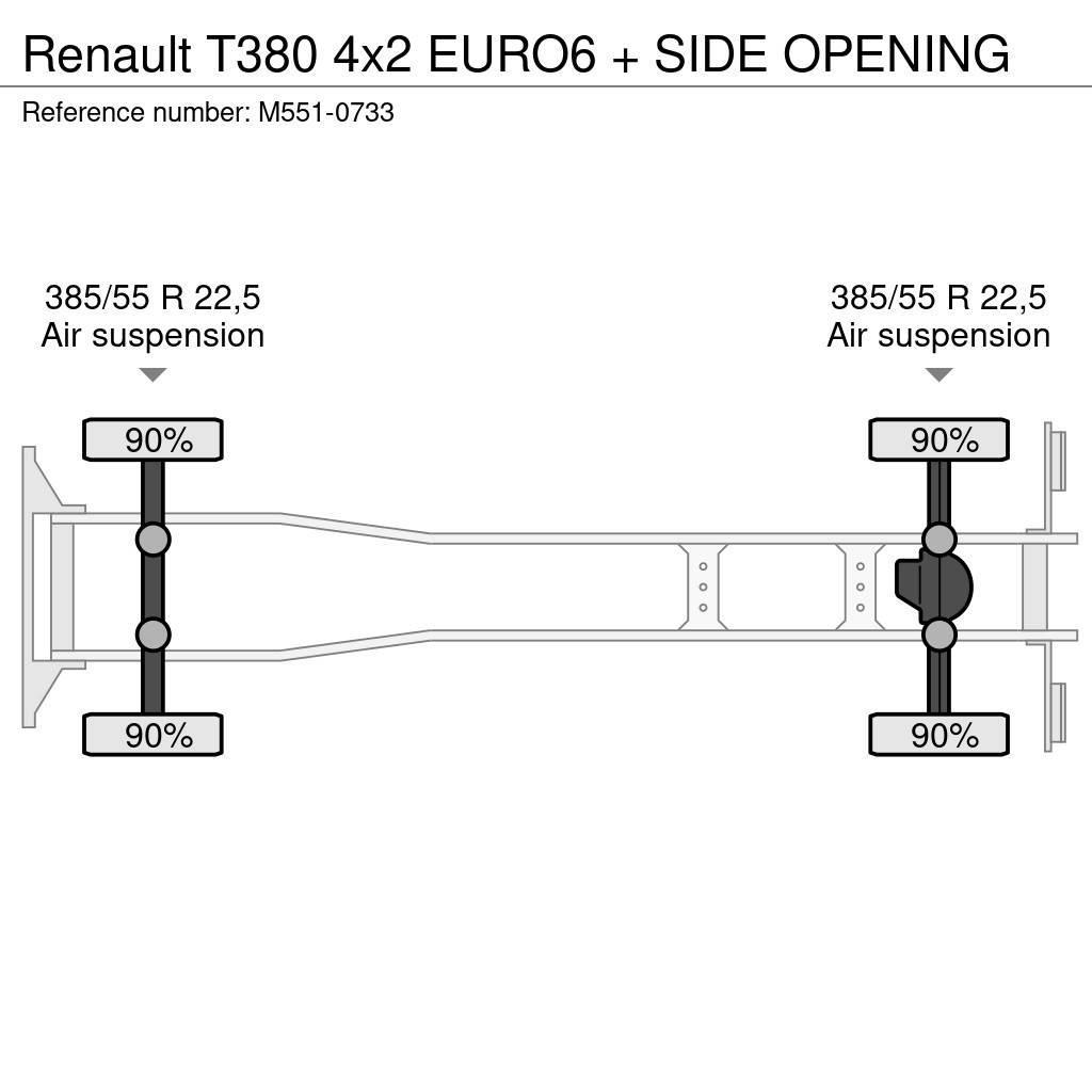 Renault T380 4x2 EURO6 + SIDE OPENING Bakwagens met gesloten opbouw