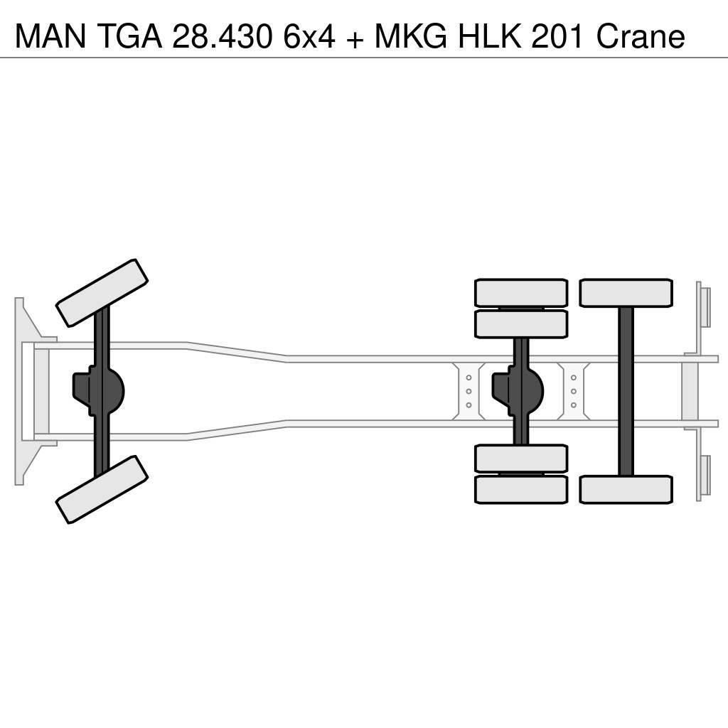MAN TGA 28.430 6x4 + MKG HLK 201 Crane Kranen voor alle terreinen
