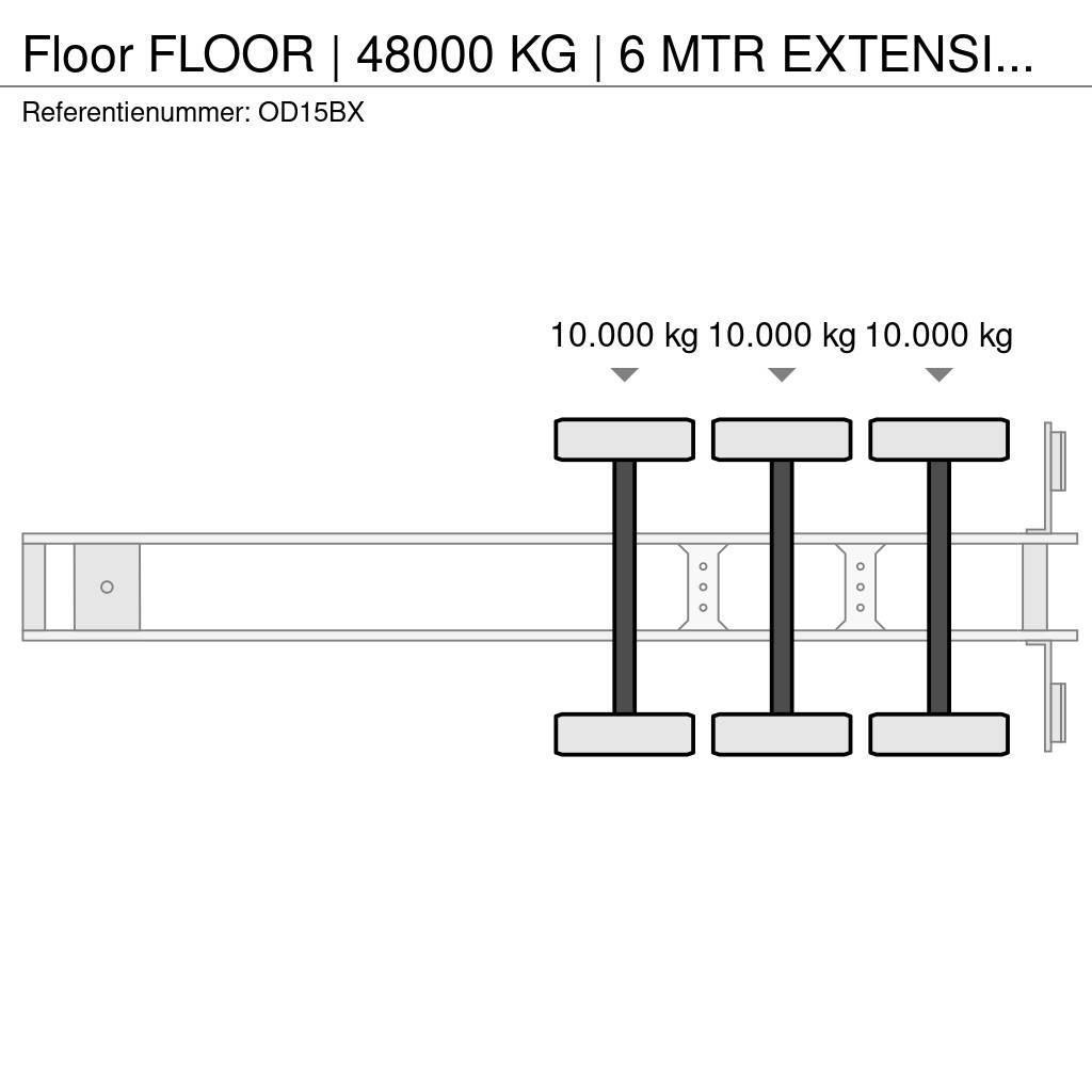 Floor | 48000 KG | 6 MTR EXTENSION | STEERING AXLE Vlakke laadvloeren