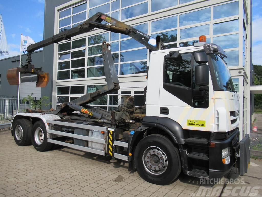 Iveco Stralis AD260S31Y/PS HMF 1244 Z2 + 20T Hyvalift Ab Vrachtwagen met containersysteem