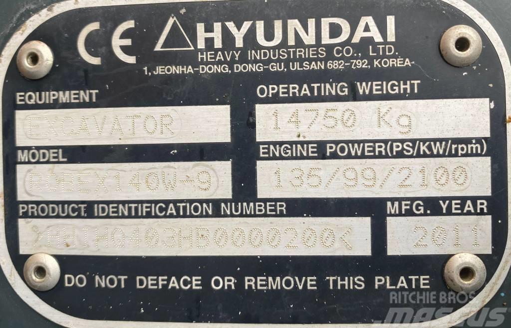 Hyundai Robex 140 W-9 Wielgraafmachines
