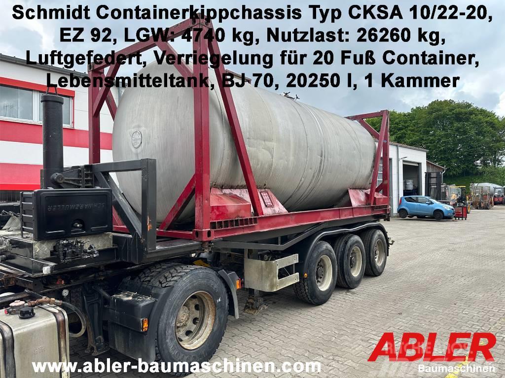 Schmidt CKSA 10/22-20 Containerkippchassis mit Tank Containerchassis
