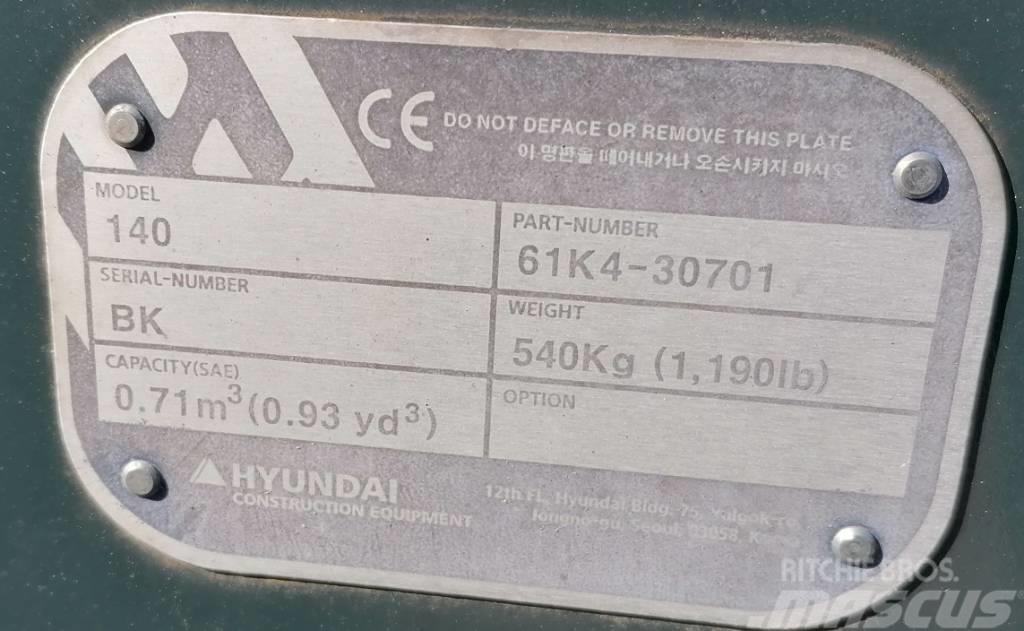 Hyundai 0.7m3_HX140 Bakken