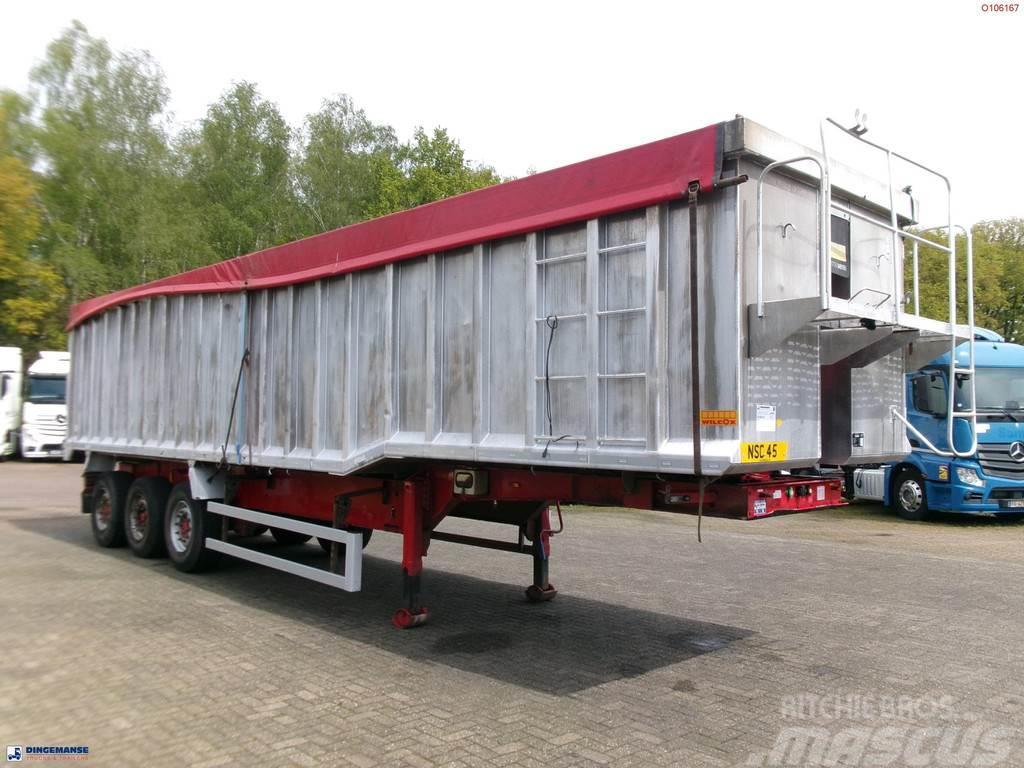 Montracon Tipper trailer alu 55 m3 + tarpaulin Kippers