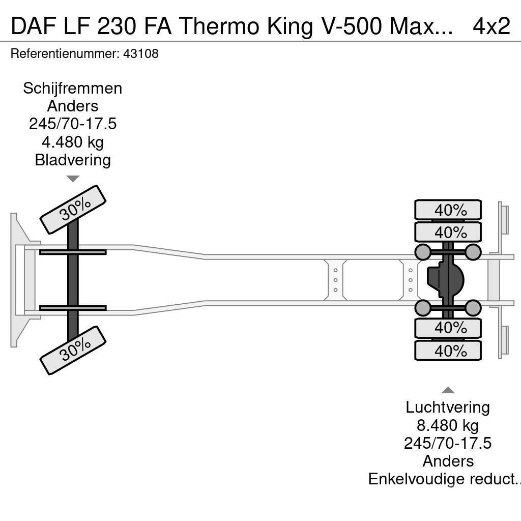 DAF LF 230 FA Thermo King V-500 Max Tiefkühler Bakwagens met gesloten opbouw