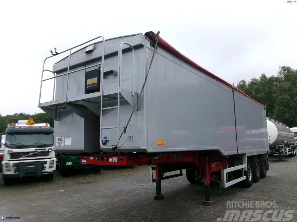 Wilcox Tipper trailer alu 55 m3 + tarpaulin Kippers