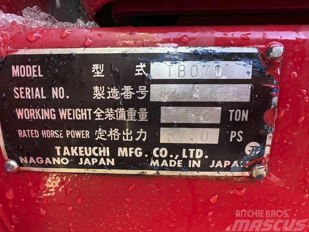 Takeuchi TB 070*+3xSchaufeln*7200 kg Minigraafmachines < 7t