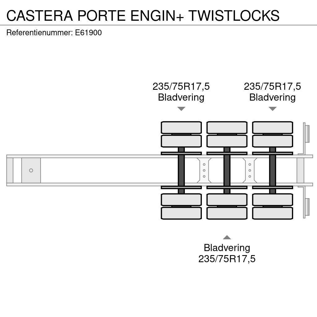 Castera PORTE ENGIN+ TWISTLOCKS Diepladers