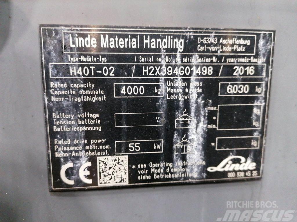 Linde H40T-02 LPG heftrucks
