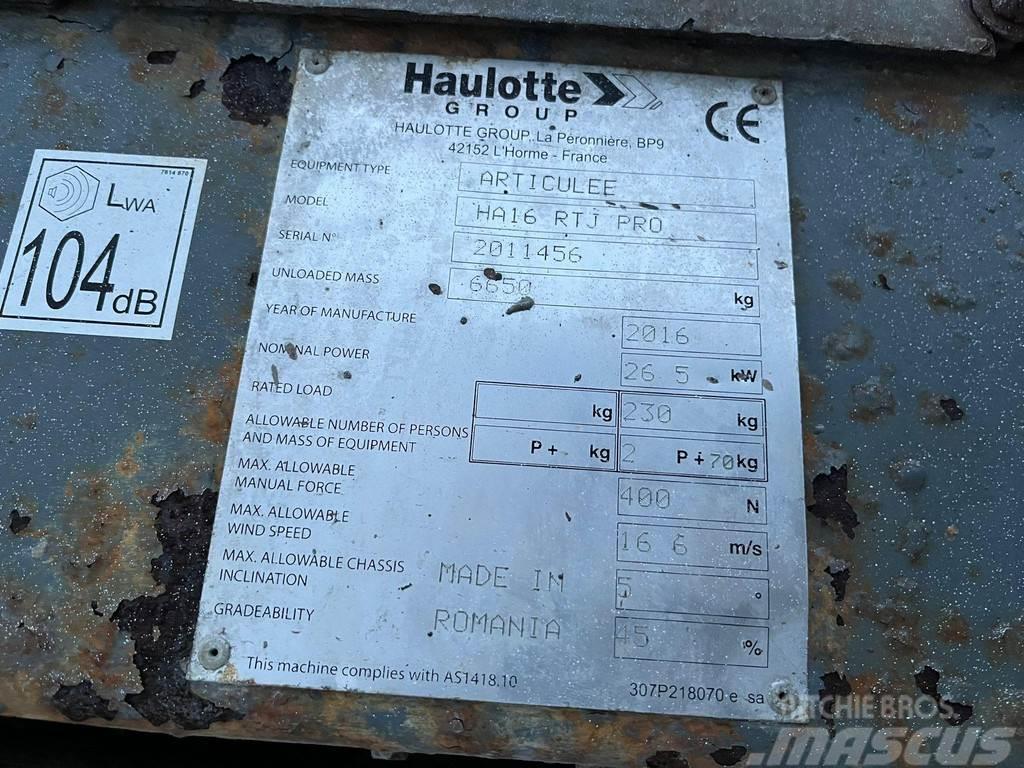 Haulotte Articulee HA16RTJ PRO BOOM 16 m / RATED LOAD 230 k Andere liften en hoogwerkers