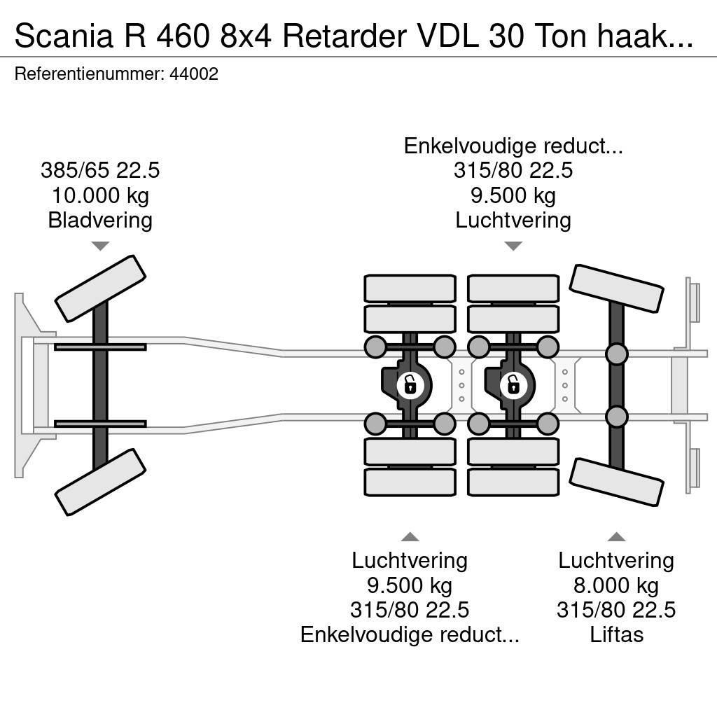 Scania R 460 8x4 Retarder VDL 30 Ton haakarmsysteem NEW A Vrachtwagen met containersysteem