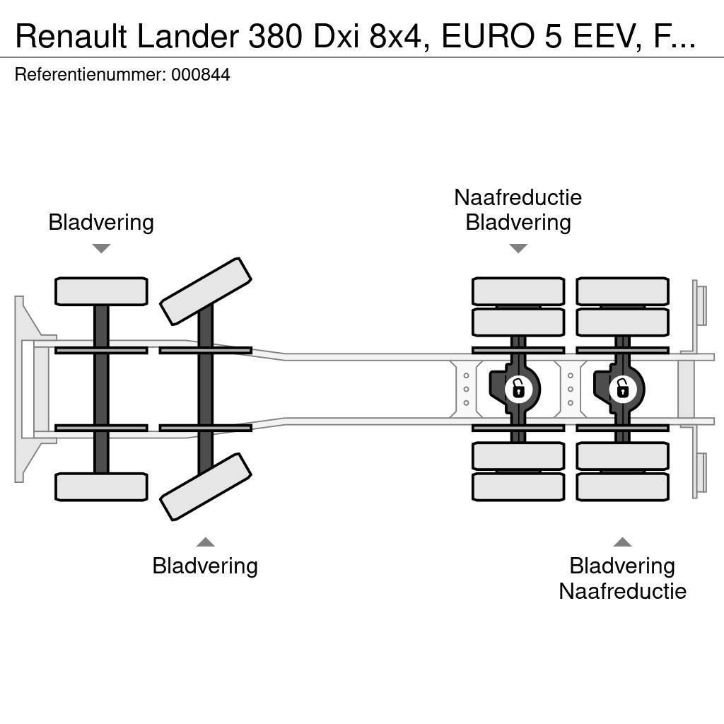 Renault Lander 380 Dxi 8x4, EURO 5 EEV, Fassi, Remote, Ste Platte bakwagens