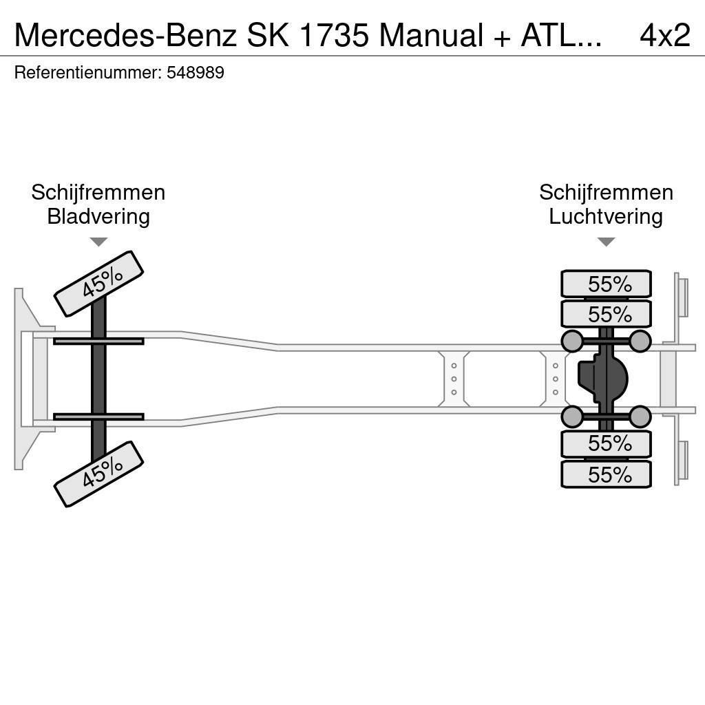 Mercedes-Benz SK 1735 Manual + ATLAS Crane + low KM + Euro 2 man Kranen voor alle terreinen