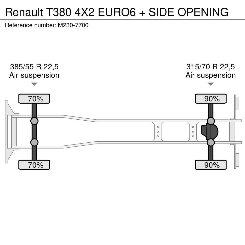 Renault T380 4X2 EURO6 + SIDE OPENING Bakwagens met gesloten opbouw