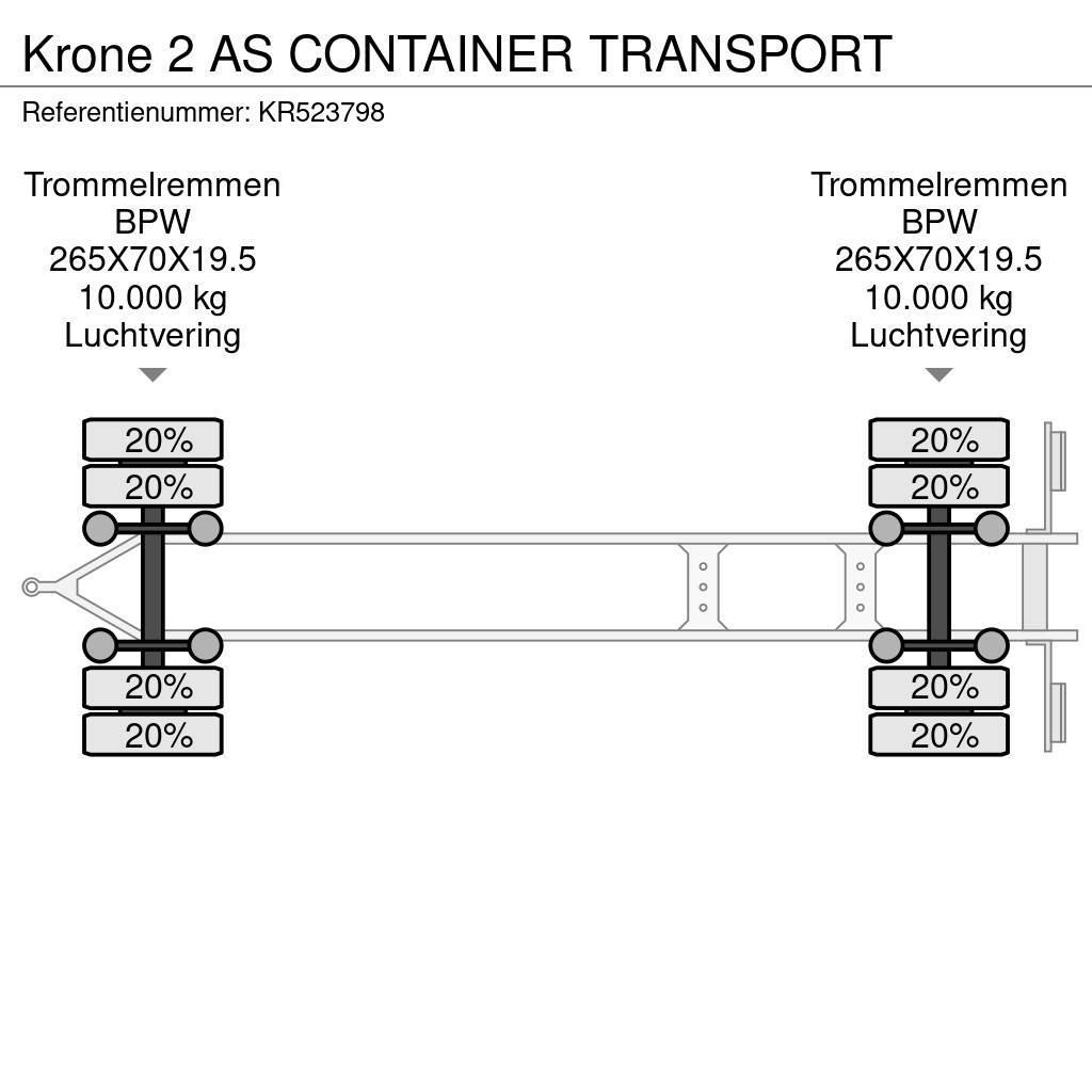 Krone 2 AS CONTAINER TRANSPORT Containerchassis