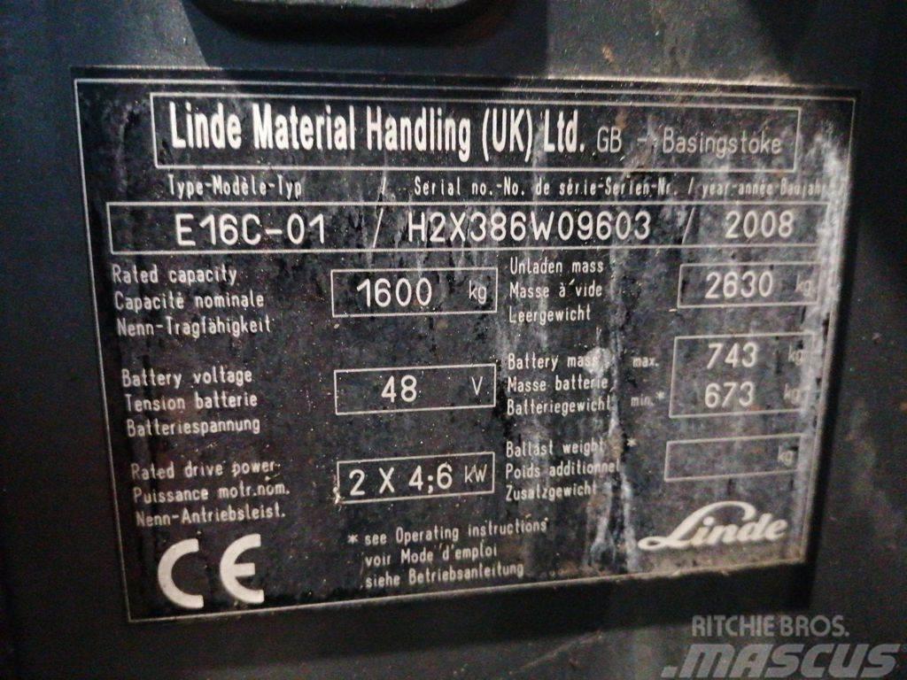 Linde E16C-01 Elektrische heftrucks