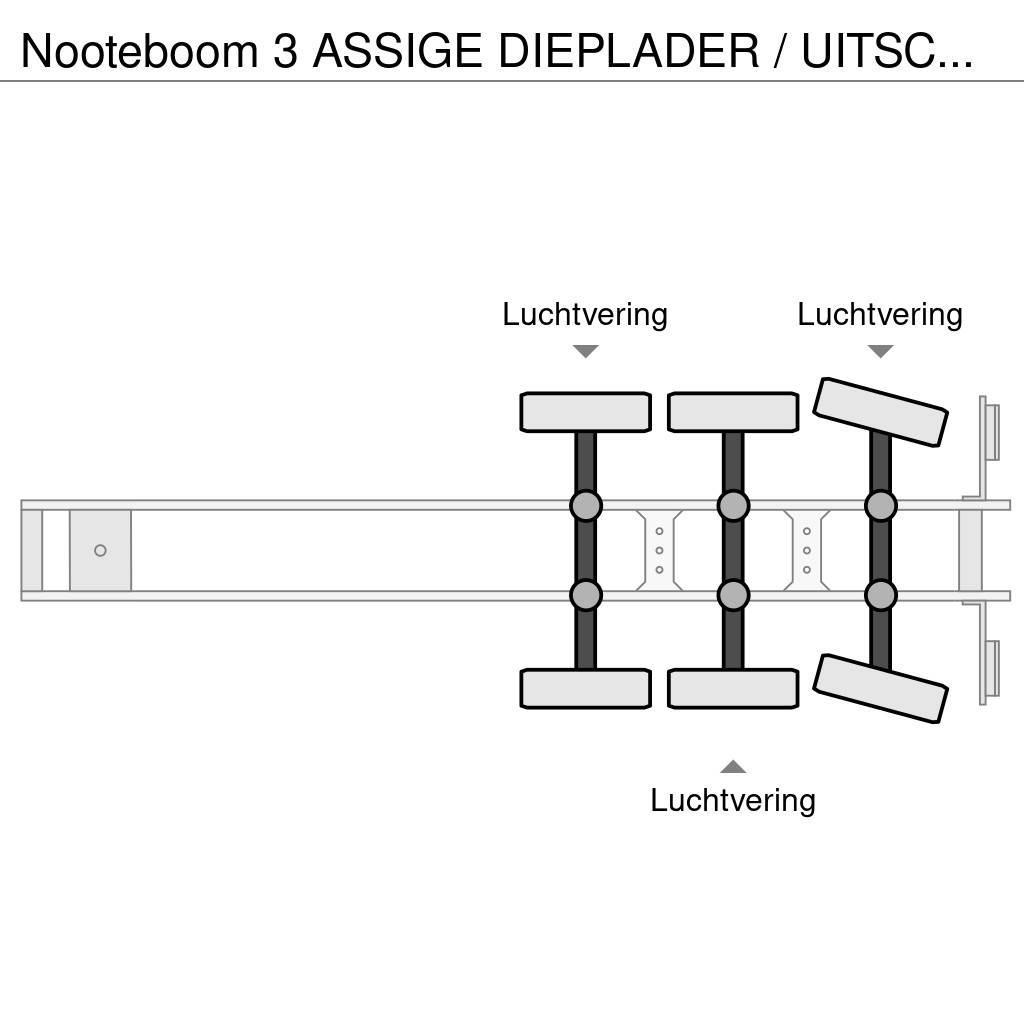 Nooteboom 3 ASSIGE DIEPLADER / UITSCHUIFBAAR / EXTENDABLE / Diepladers