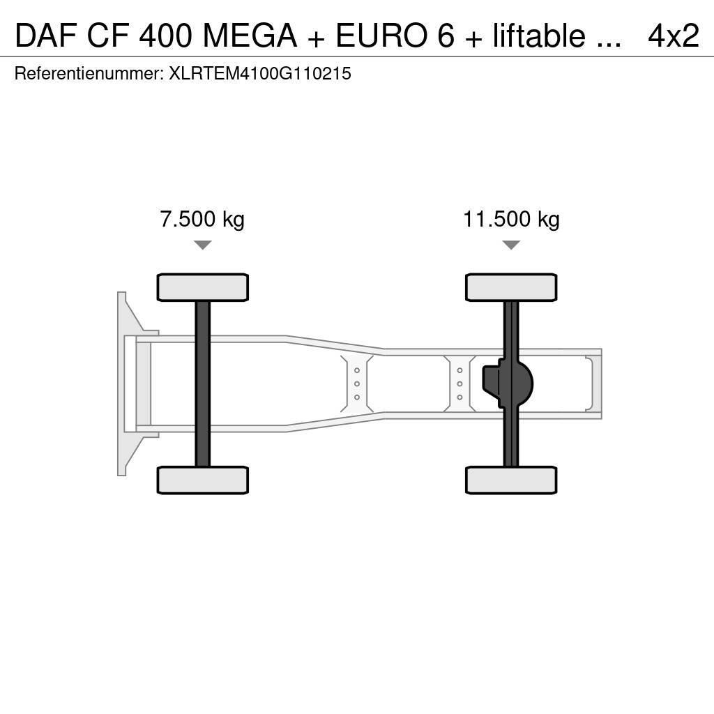 DAF CF 400 MEGA + EURO 6 + liftable 5th wheel Trekkers
