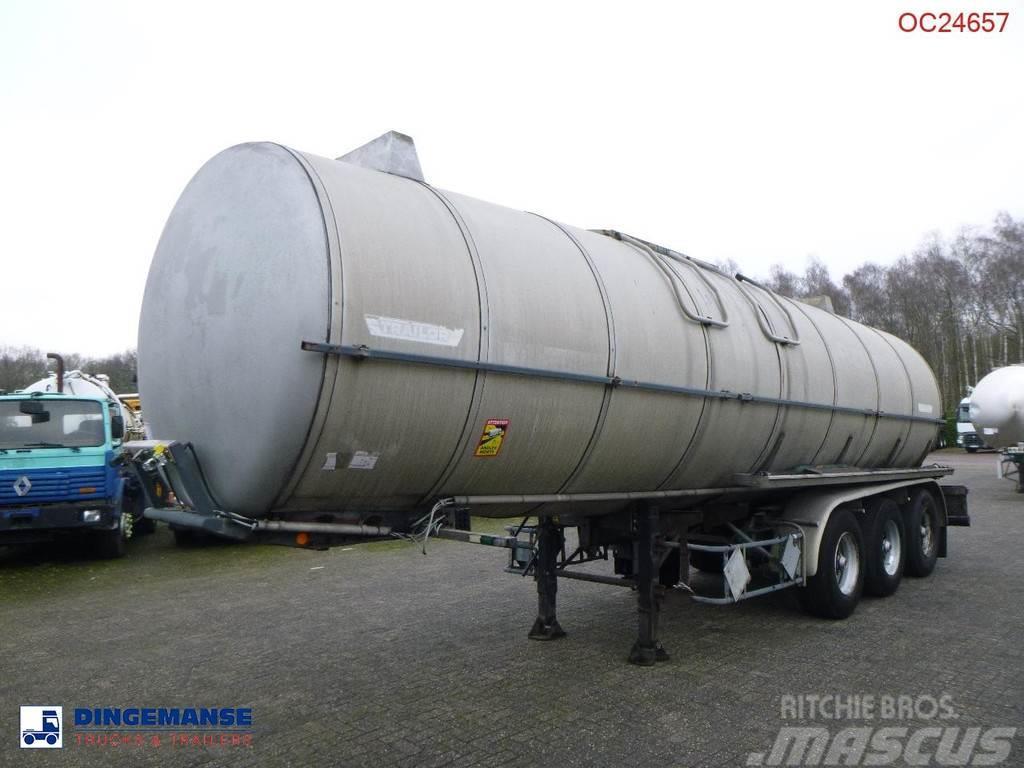 Trailor Heavy oil / bitumen tank steel 31.1 m3 / 1 comp Tankopleggers