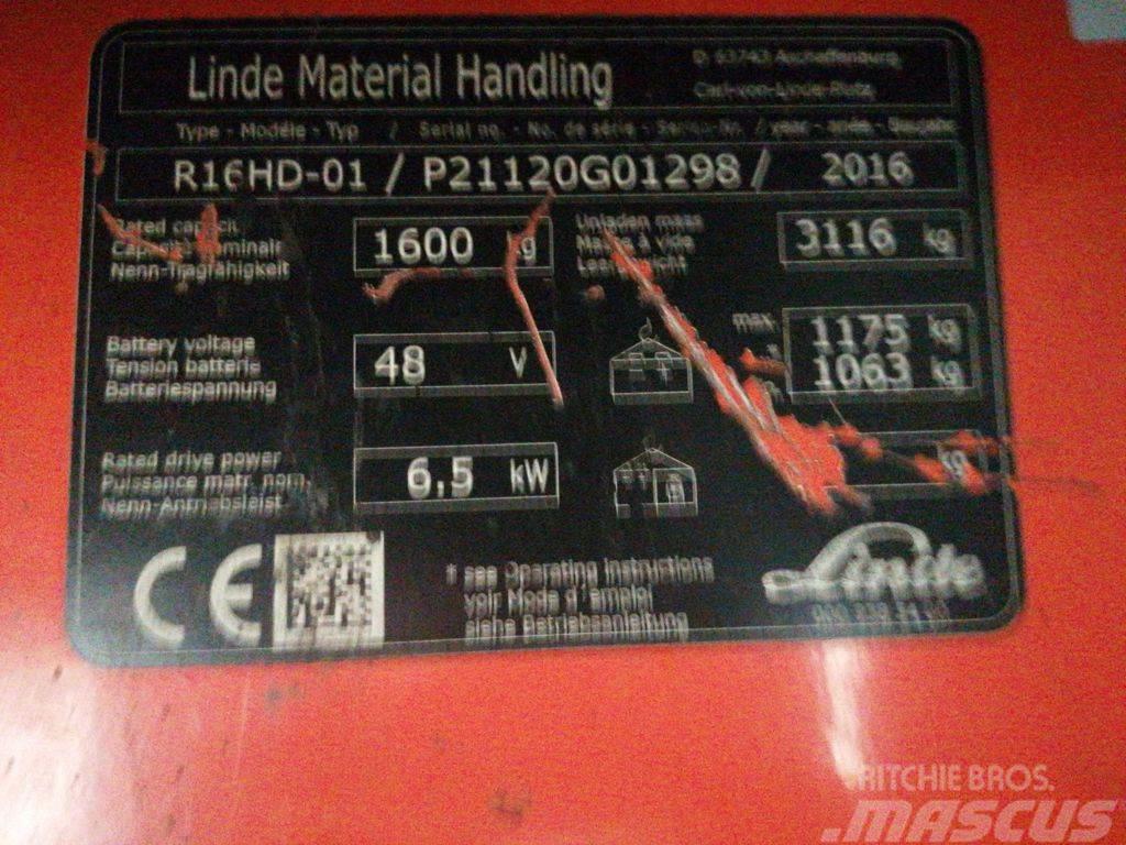 Linde R16HD-01 Reachtruck voor hoog niveau