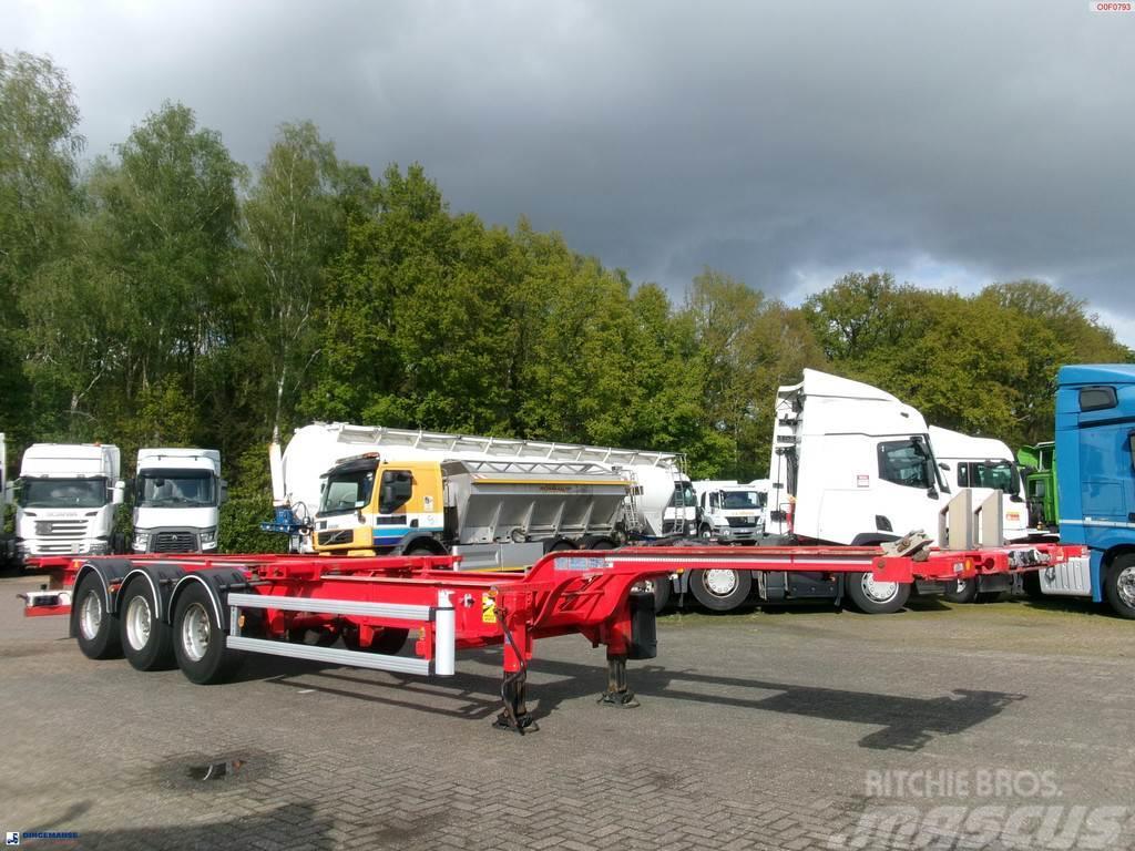 Asca 3-axle container trailer 20-40-45 ft S322DL Containerchassis