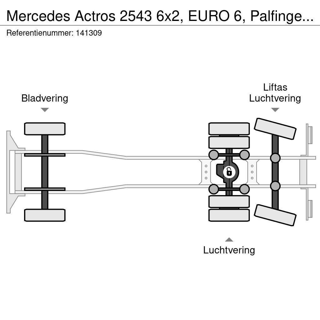 Mercedes-Benz Actros 2543 6x2, EURO 6, Palfinger, Retarder Vrachtwagen met containersysteem