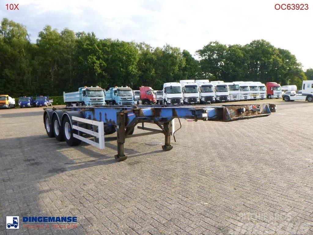 SDC 3-axle container trailer 20-30 ft + ADR Containerchassis