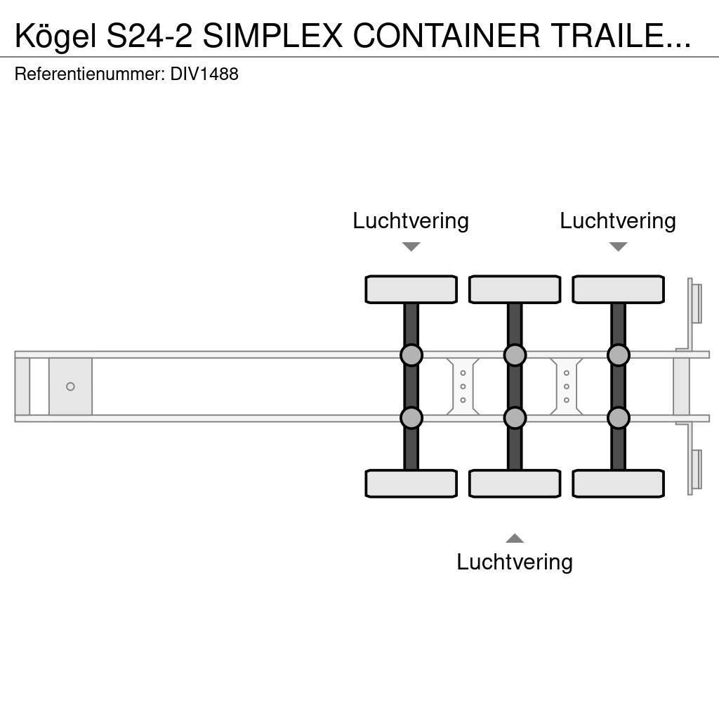 Kögel S24-2 SIMPLEX CONTAINER TRAILER (5 units) Containerchassis