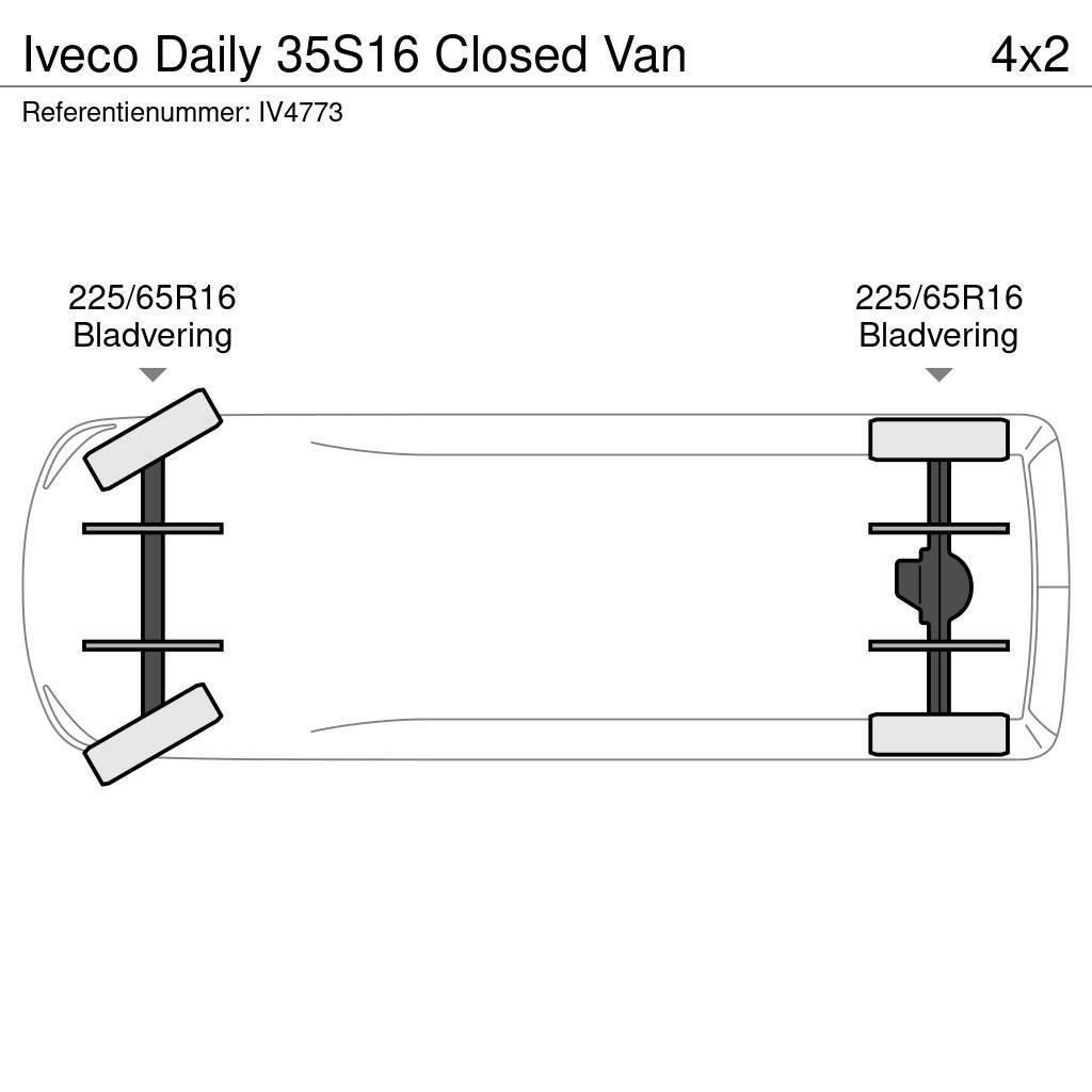 Iveco Daily 35S16 Closed Van Gesloten opbouw