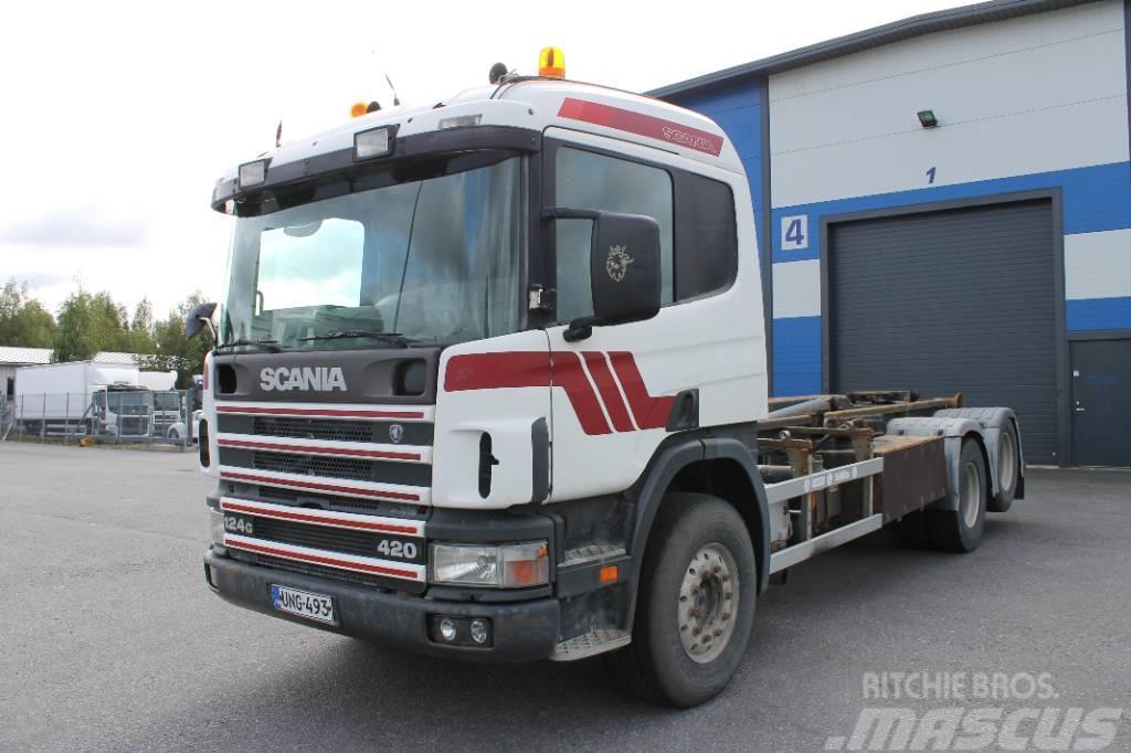 Scania P 124 G 420 Vrachtwagen met containersysteem
