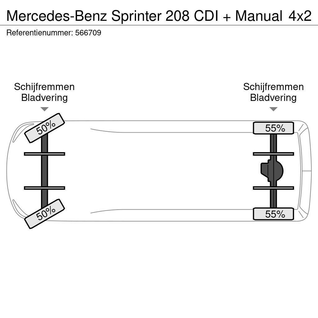 Mercedes-Benz Sprinter 208 CDI + Manual Gesloten opbouw
