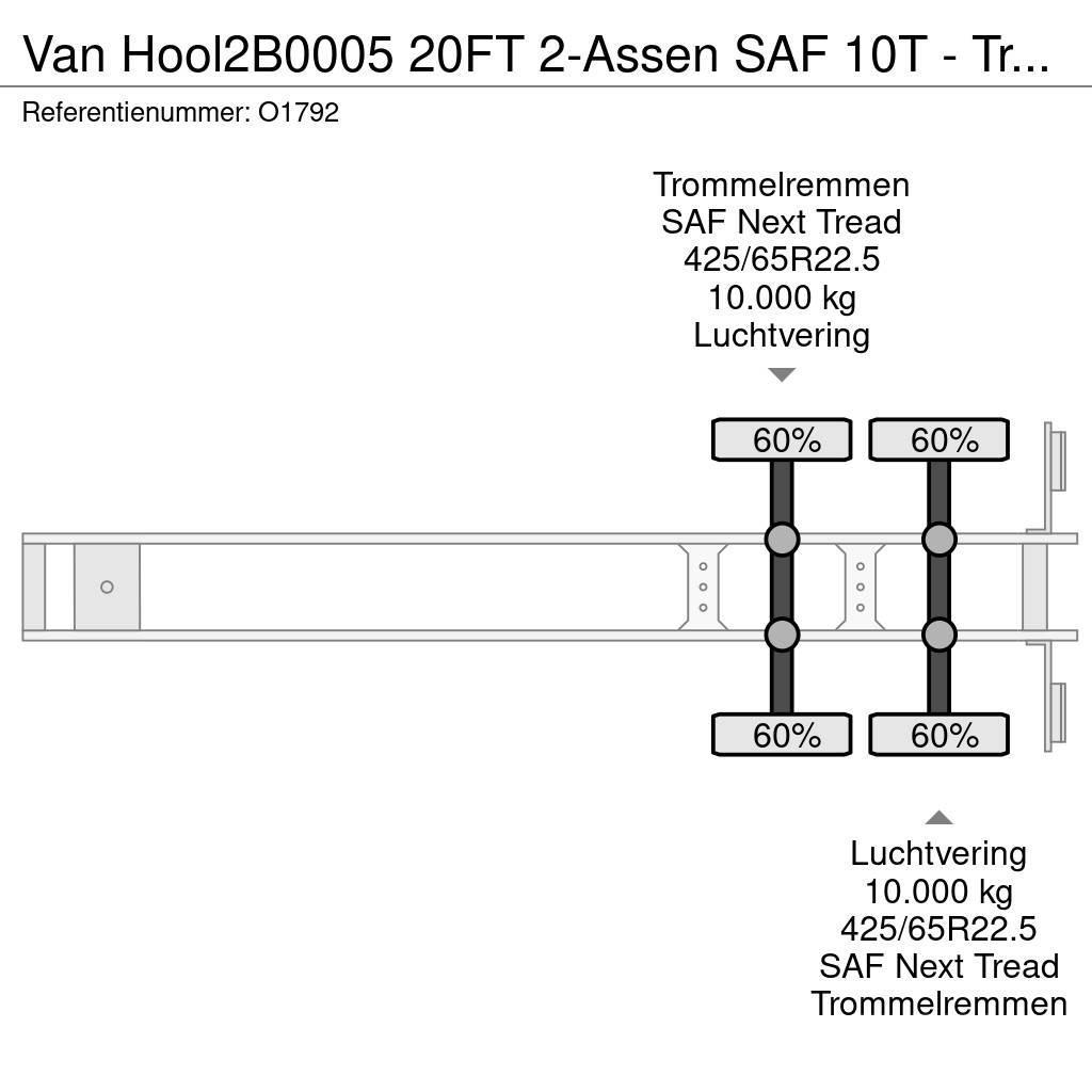 Van Hool 2B0005 20FT 2-Assen SAF 10T - Trommelremmen - Ferr Containerchassis
