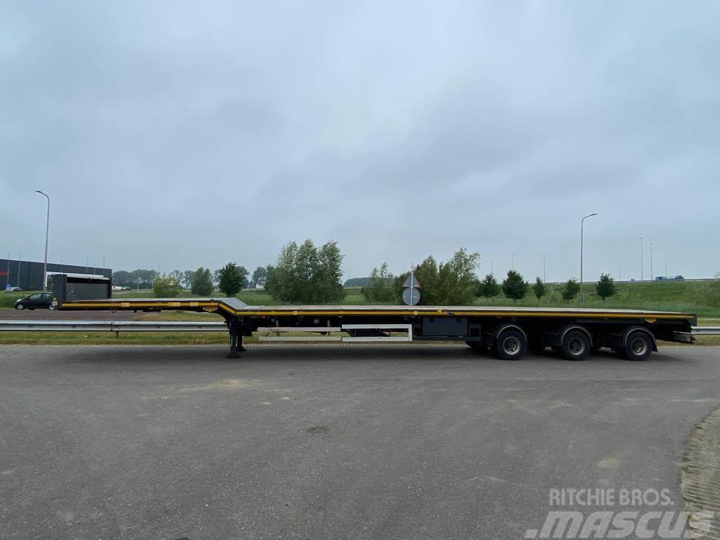 Broshuis 5 AOU-68/3-15 trailer 3 x extendable Windmill Tran Vlakke laadvloeren