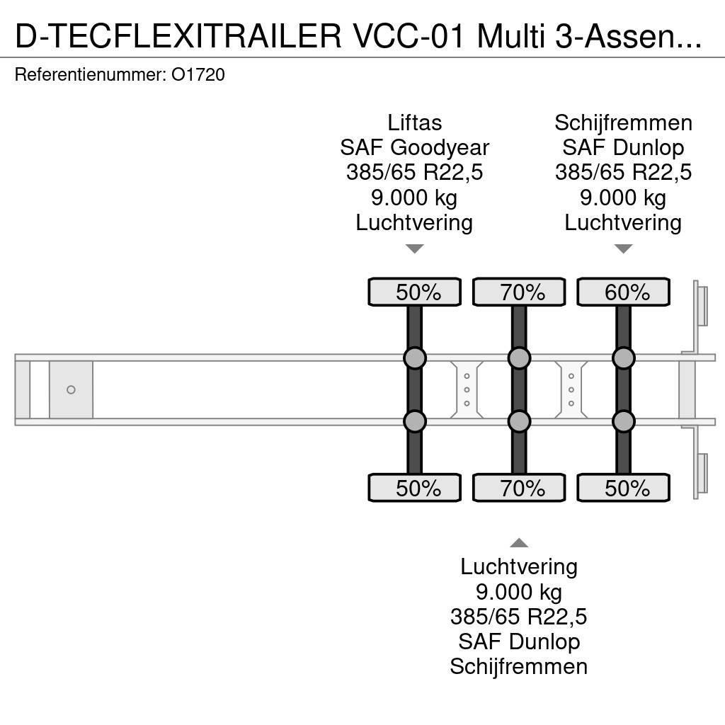 D-tec FLEXITRAILER VCC-01 Multi 3-Assen SAF - Schijfremm Containerchassis