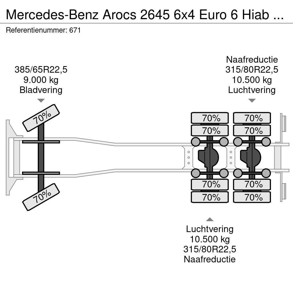 Mercedes-Benz Arocs 2645 6x4 Euro 6 Hiab XS 377 Hipro 7 x Hydr. Kranen voor alle terreinen