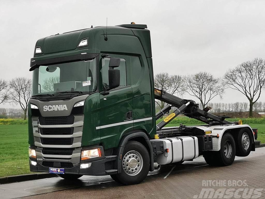 Scania S500 palfinger t20 Vrachtwagen met containersysteem