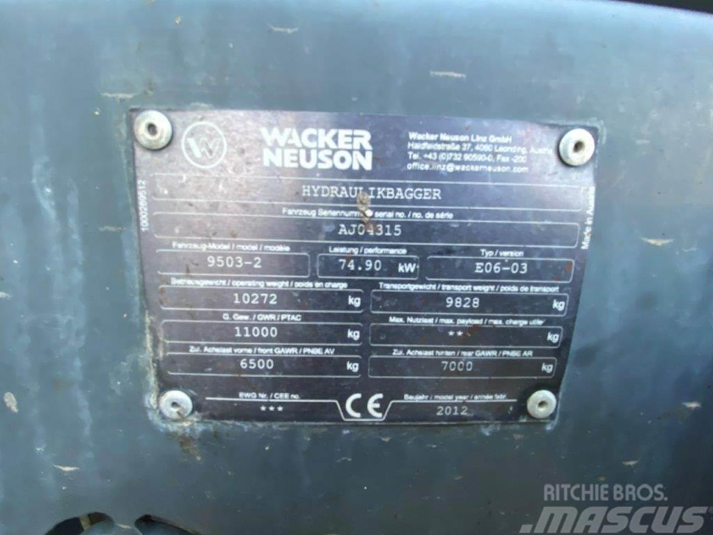 Wacker Neuson 9503-2 WD Mobilbagger Klima Löffel MS08 Wielgraafmachines
