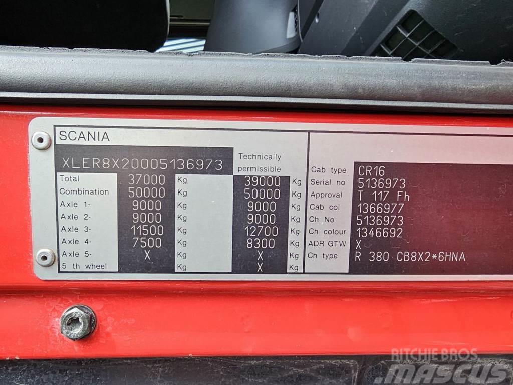 Scania R380 8x2 / PALFINGER PK 85002 CRANE - KRAN - GRUA Vlakke laadvloer met kraan