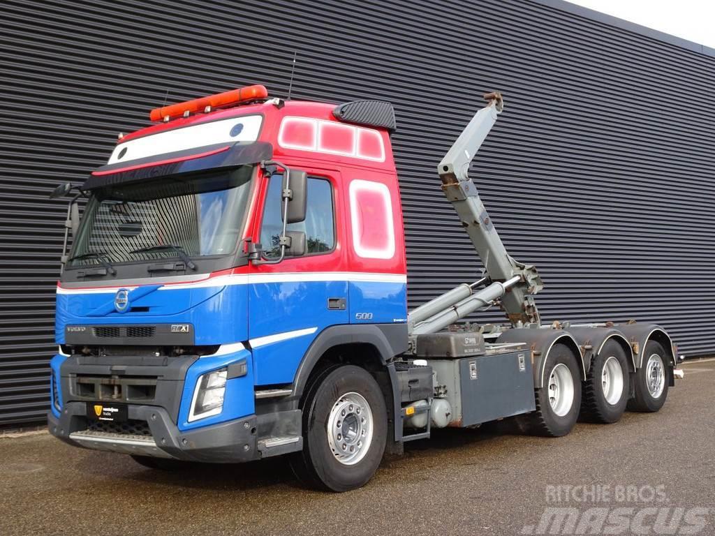 Volvo FMX 500 8x4*4 / VEB ENGINE BRAKE / HIAB HOOKLIFT Vrachtwagen met containersysteem