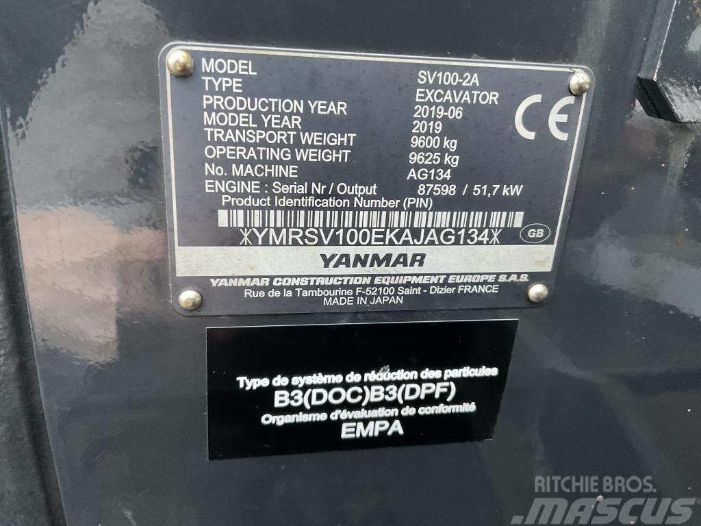 Yanmar SV100-2A Midigraafmachines 7t - 12t