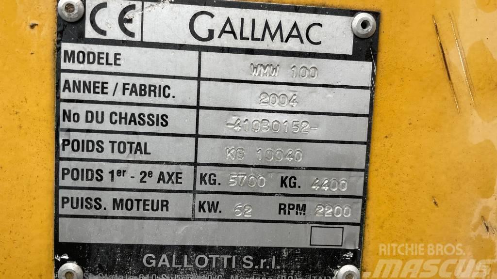 Gallmac WMW 100 Wielgraafmachines
